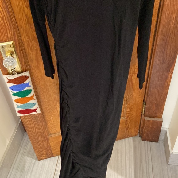 Black Zara dress with side ruche - Picture 3 of 3